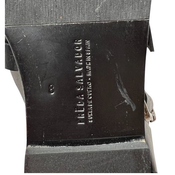 Freda Salvador Black Leather Sandals - Picture 8 of 11